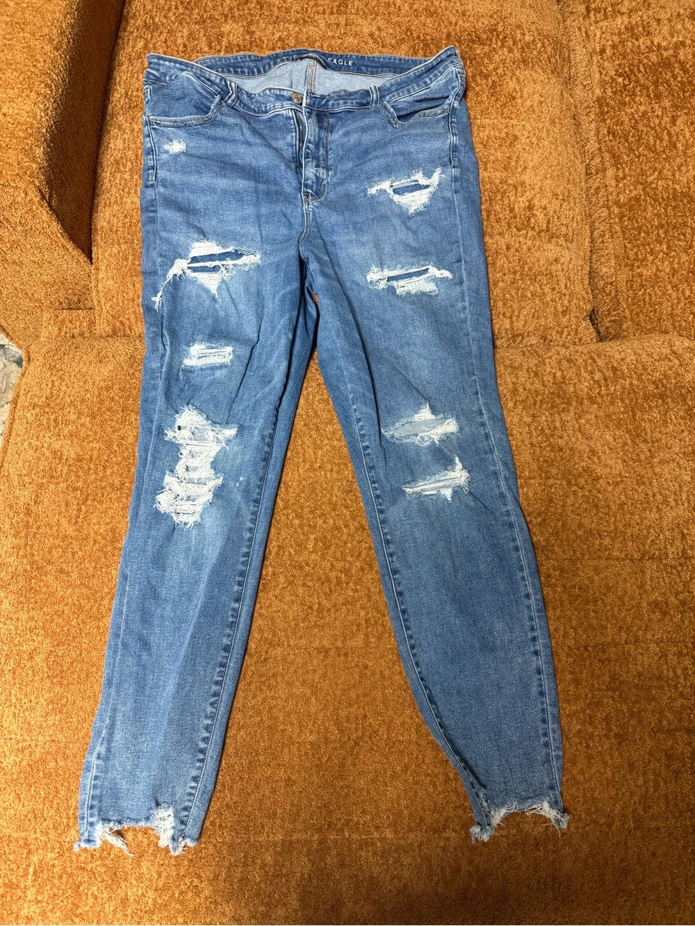 American Eagle Women's Light Blue super stretch high rise jeggings
